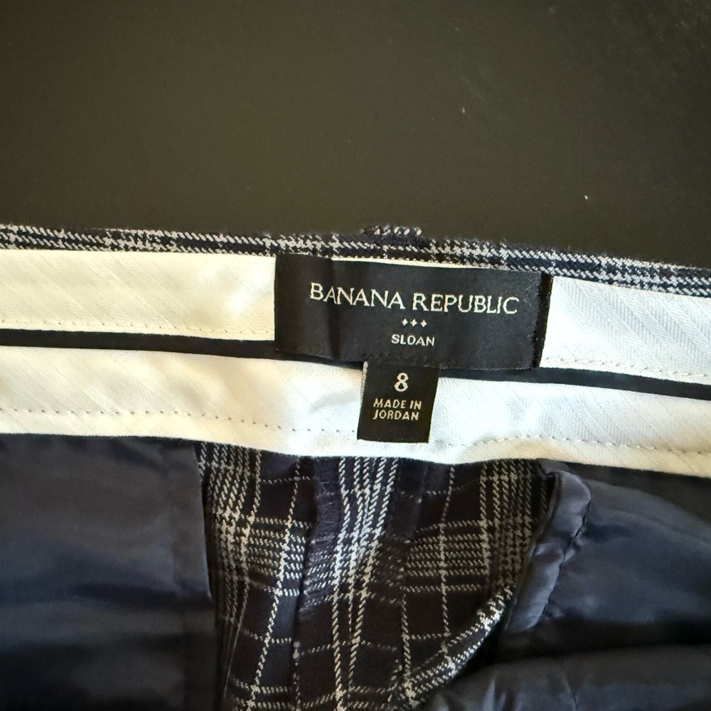 Banana Republic Black and White Checkered Skirt